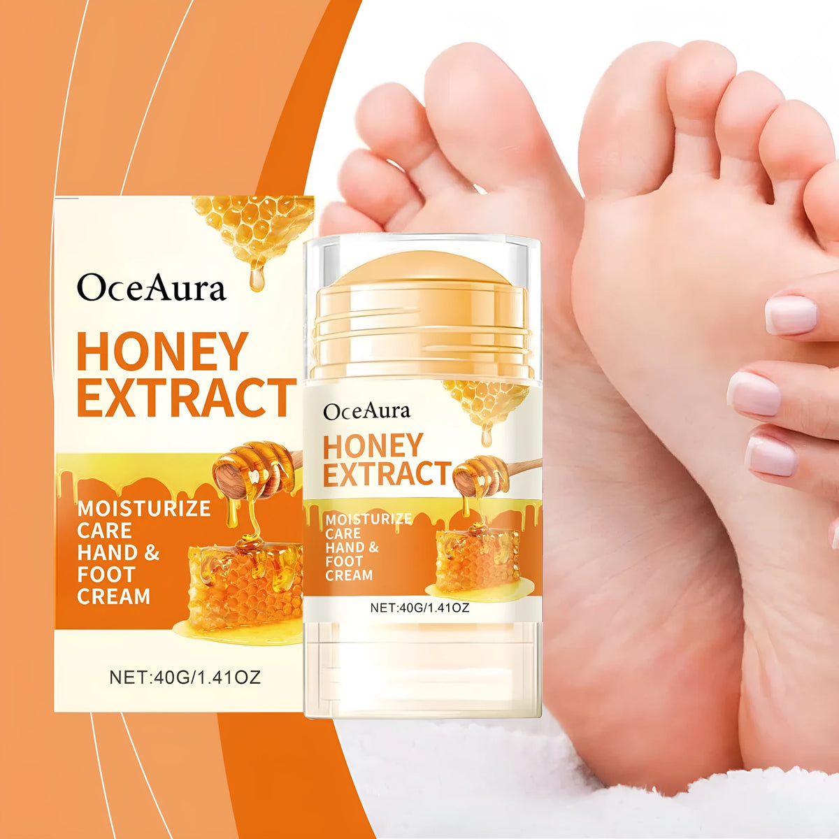 OCEAURA Honey Moisturising Care Stick 40g for heel elbow and knee care