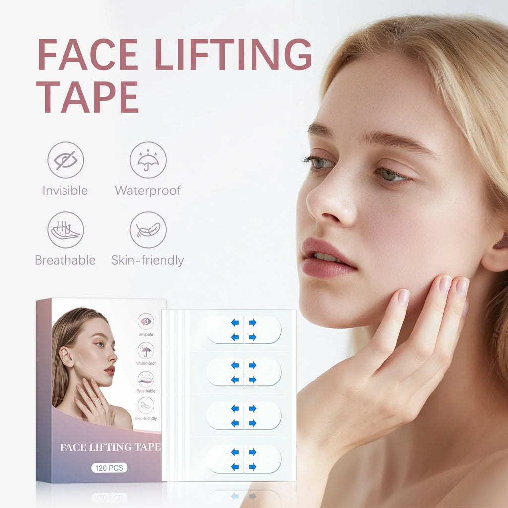 Pack of 120 face lifting stickers for chin and jawline tightening and V face shaping