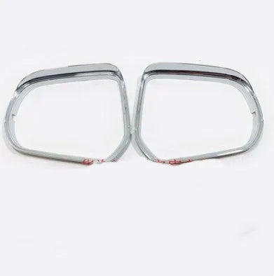 Car rearview mirror protection covers in electroplated silver and carbon fibre black finishes