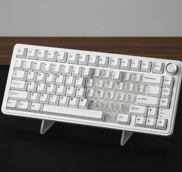 Bluetooth keyboard with integrated stand in plastic finish with heat sublimation key markings