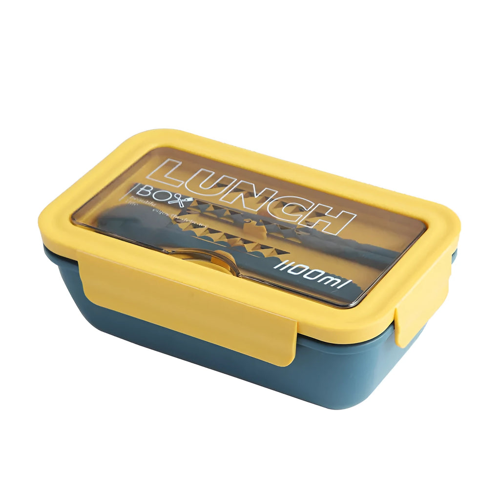 Nordic-style bento box with four compartments in plastic construction
