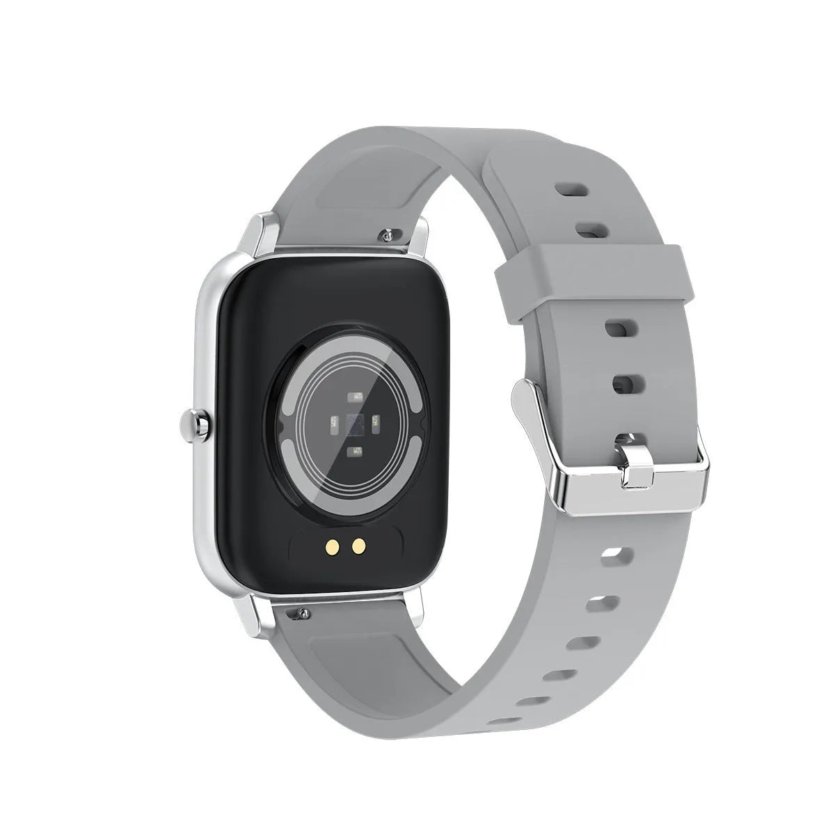 H80 sports smart watch with black silicone strap showing ECG and blood oxygen monitoring on screen