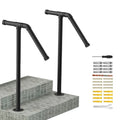 Black metal ladder support bracket in American minimalist style design