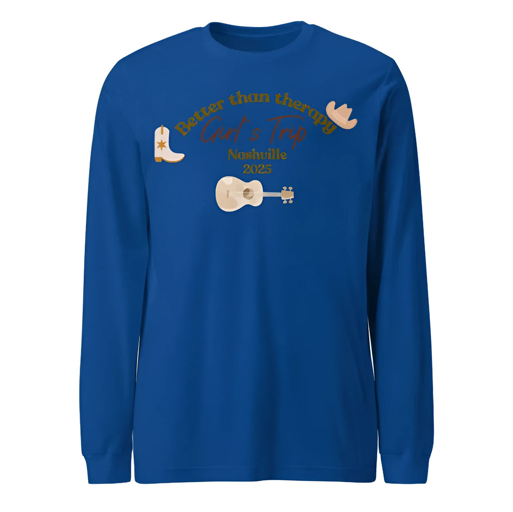 Men's blue loose fit round neck sweater with printed letter patterns, Japanese Korean casual style