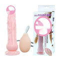 Flesh colour suction cup dildo adult toy showing 200mm length and 40mm diameter