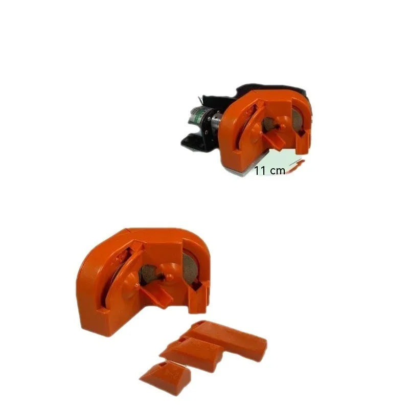 Universal portable grinding drill tool with orange and black sander sets and replacement wheels