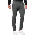 Men's slim-fit tapered chino trousers in Army Green colour showing pleated front detail