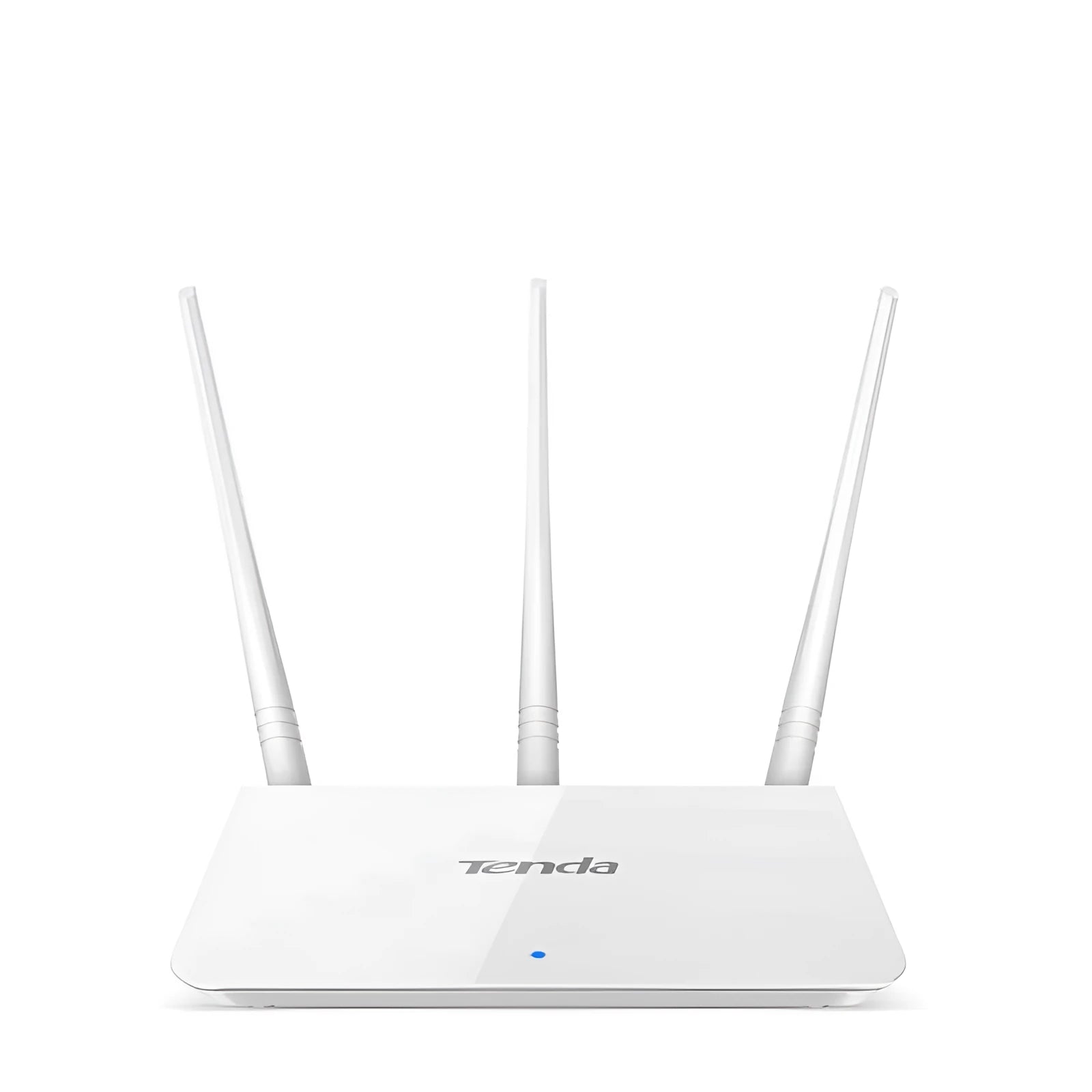 White wireless dual-band router for 2.4GHz and 5GHz broadband networks