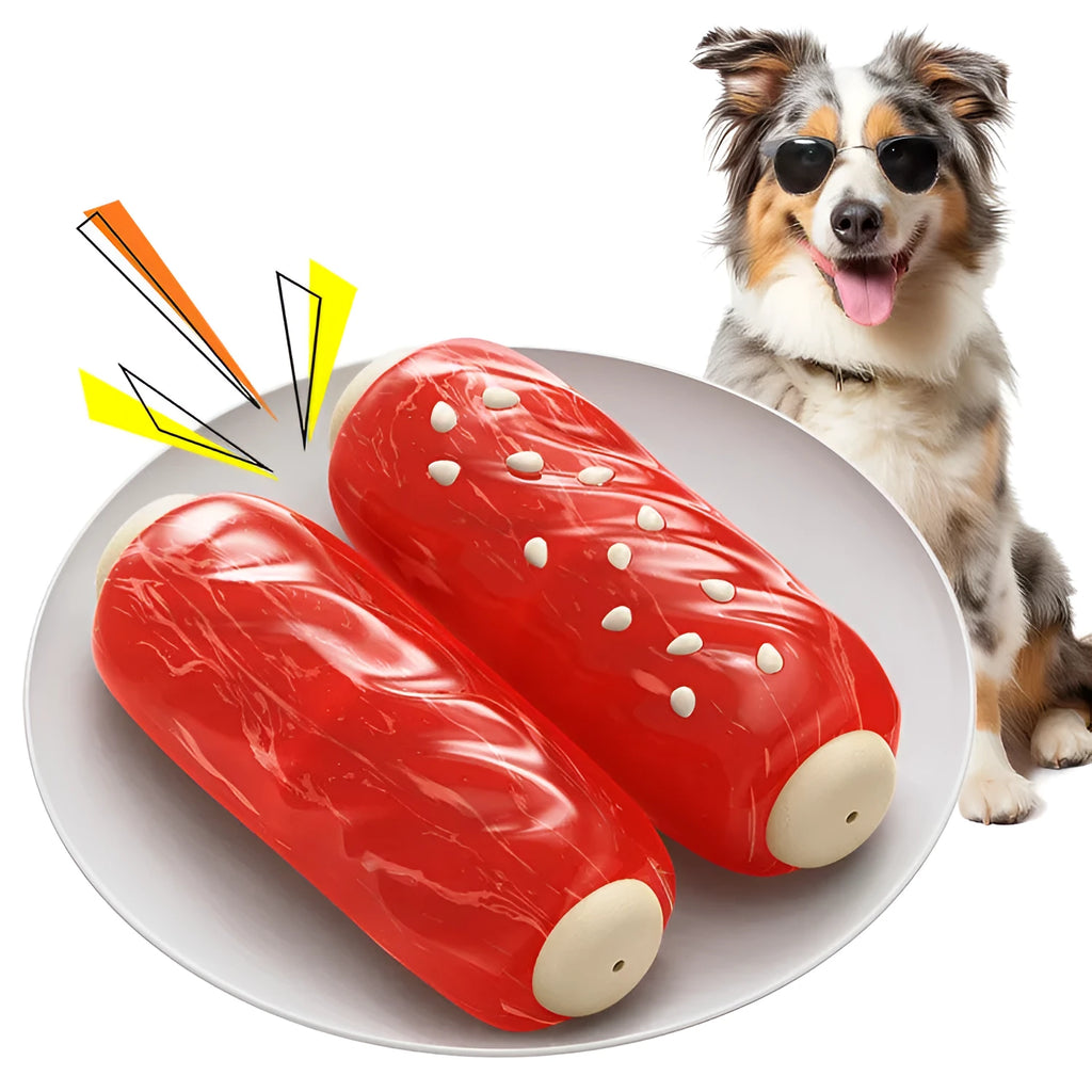 Primary colour plastic glue toothbrush snack molar rod dog chew toy for dental cleaning