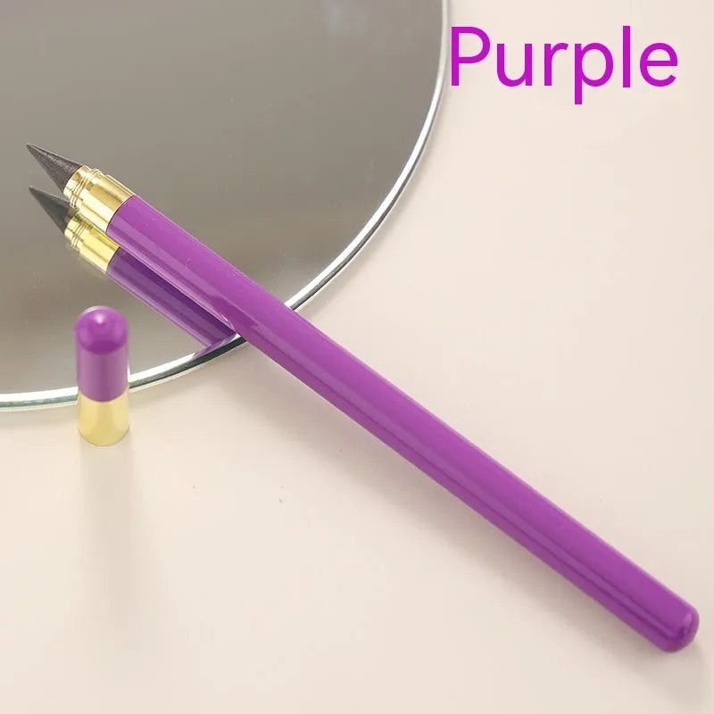 Transparent acrylic eternal pencil with alloy writing tip and plastic housing
