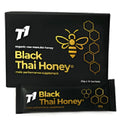 T1 Black Thai Honey jar showing dark black raw unprocessed honey