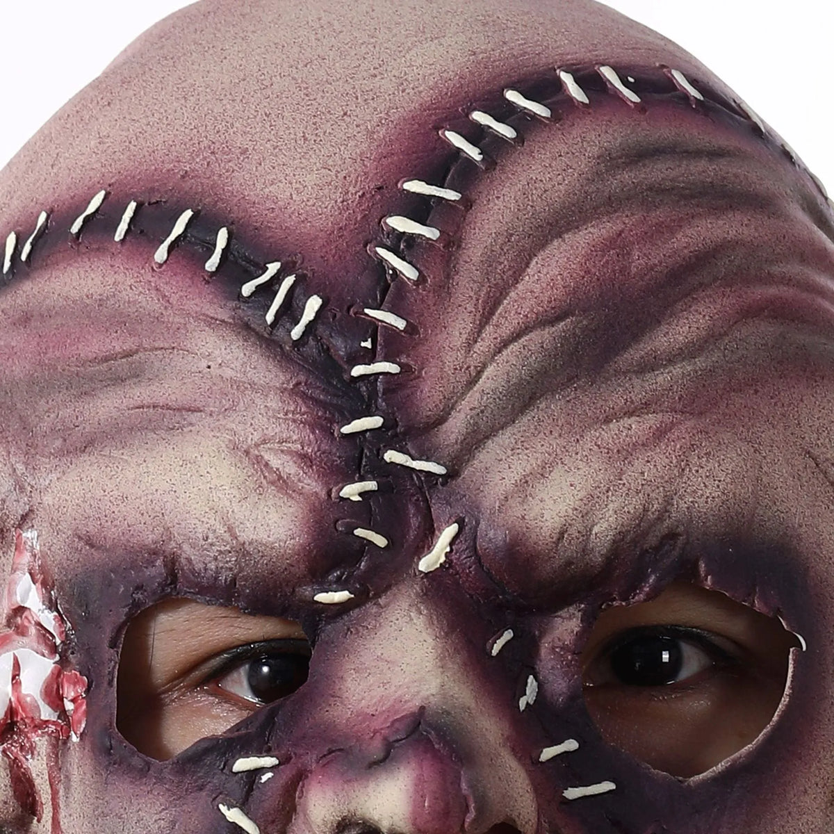 Adult three-sided grimace horror mask made from natural latex for Halloween cosplay.