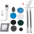 White ABS plastic handheld rechargeable cleaning ball with cleaning brush accessories