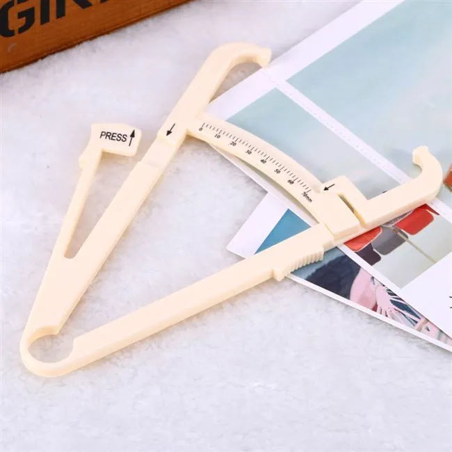 Transparent acrylic body fat caliper for precise skin fold thickness measurement