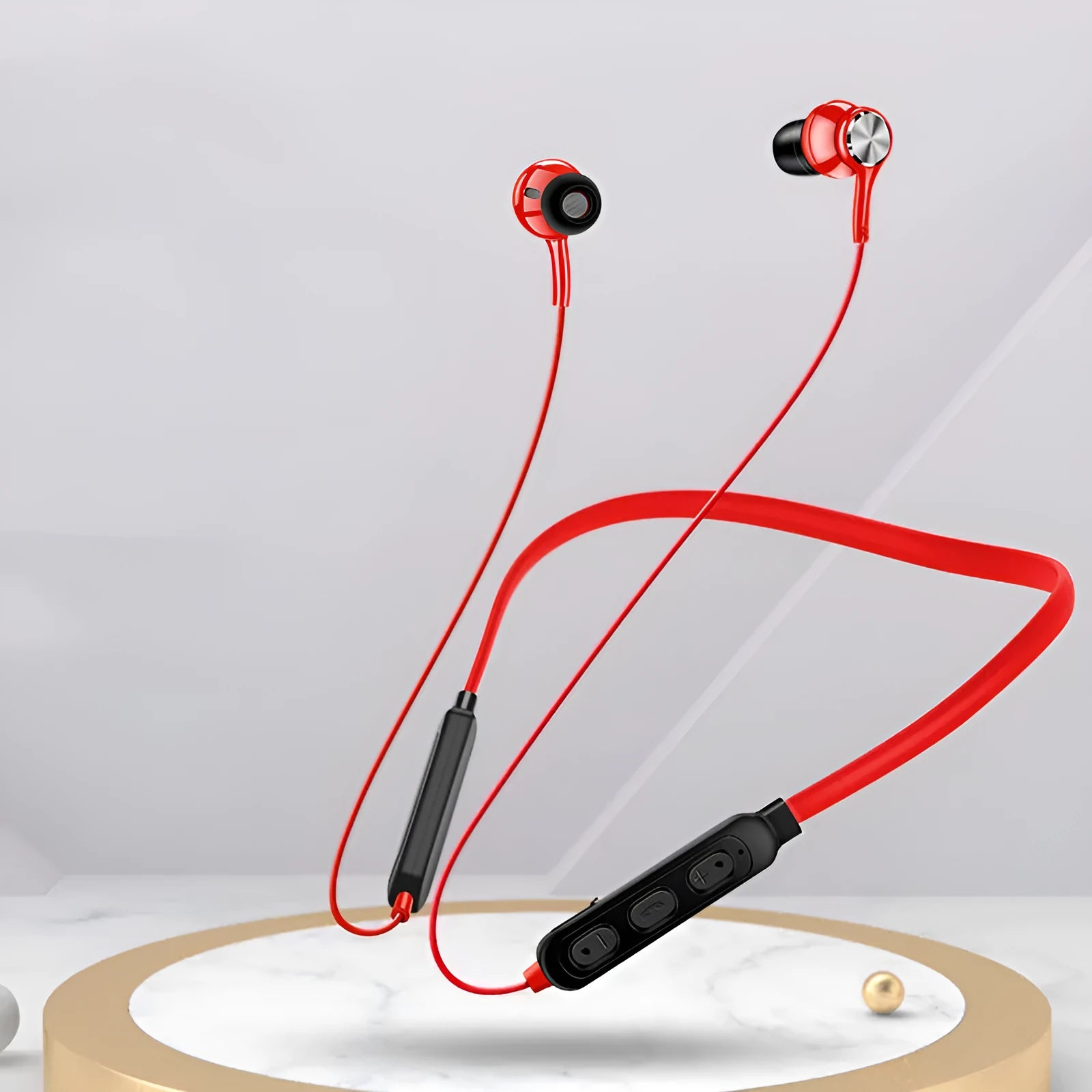 G03 neckband sports Bluetooth earphones in red black or white with 10m range