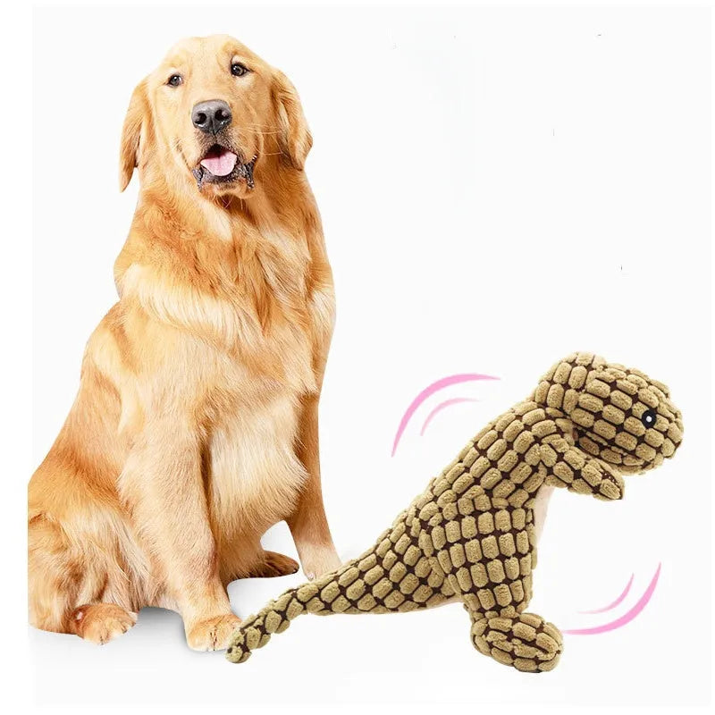 Sound-producing dog toy for biting resistance in grey, green, and orange colour options
