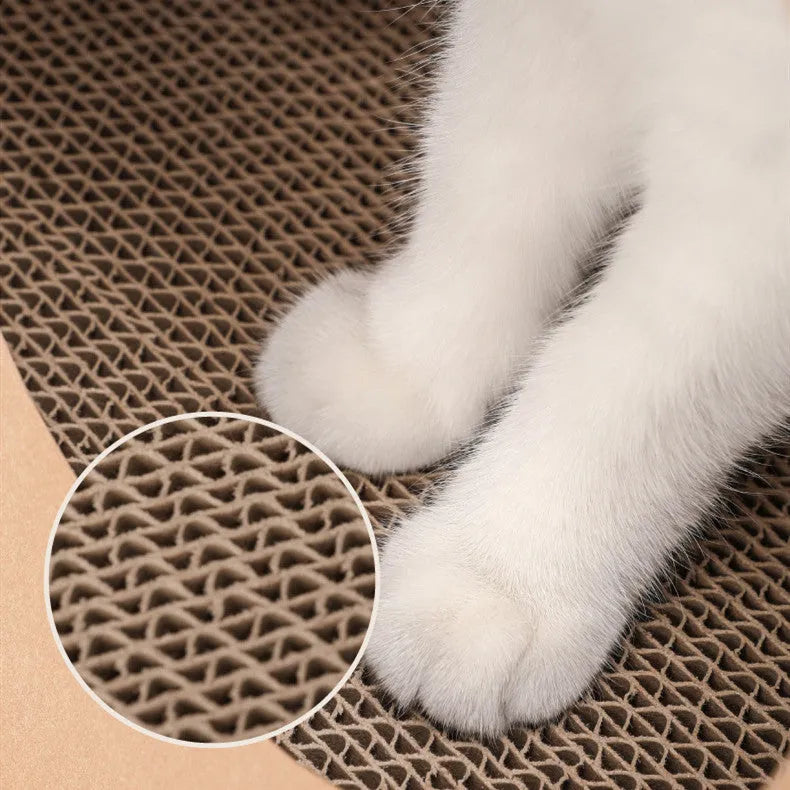 Brown washable kraft paper cat scratch board integrated with paper bag cat nest measuring 40×30×53cm