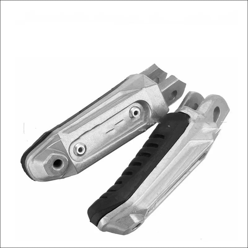 Black aluminium alloy motorcycle footpegs for Suzuki GSX and V-Strom models