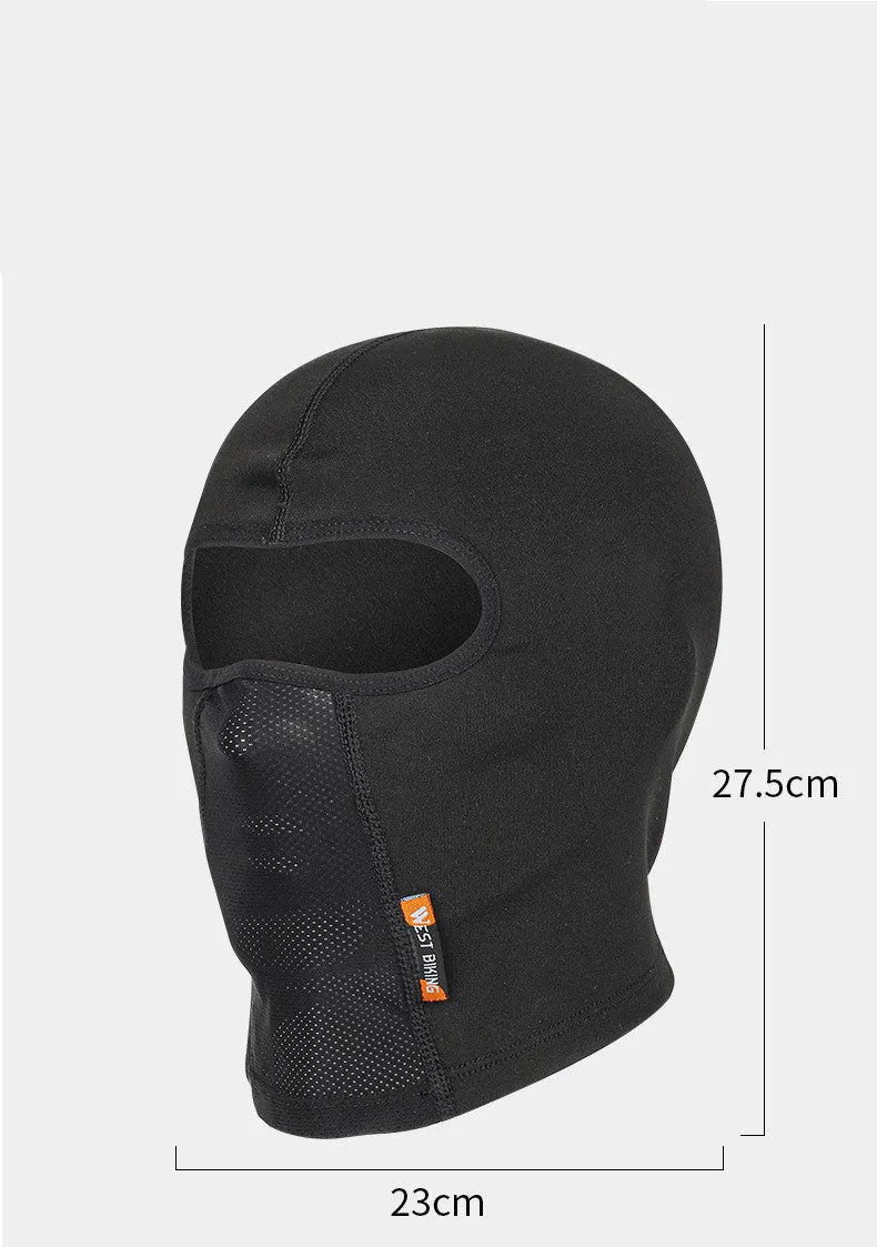 Stretch fleece balaclava with glasses hole in black and grey, 35g free size for ski, motorcycle, and bicycle use