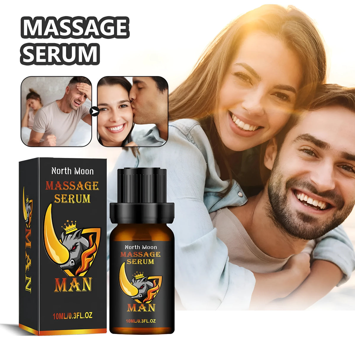 10ml men's essential oil bottle for body massage care with mineral oil, jojoba oil and vitamin E