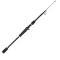Telescopic carbon fishing rod with matte coating, inline guide rings, and choice of gun handle or straight handle in multiple lengths