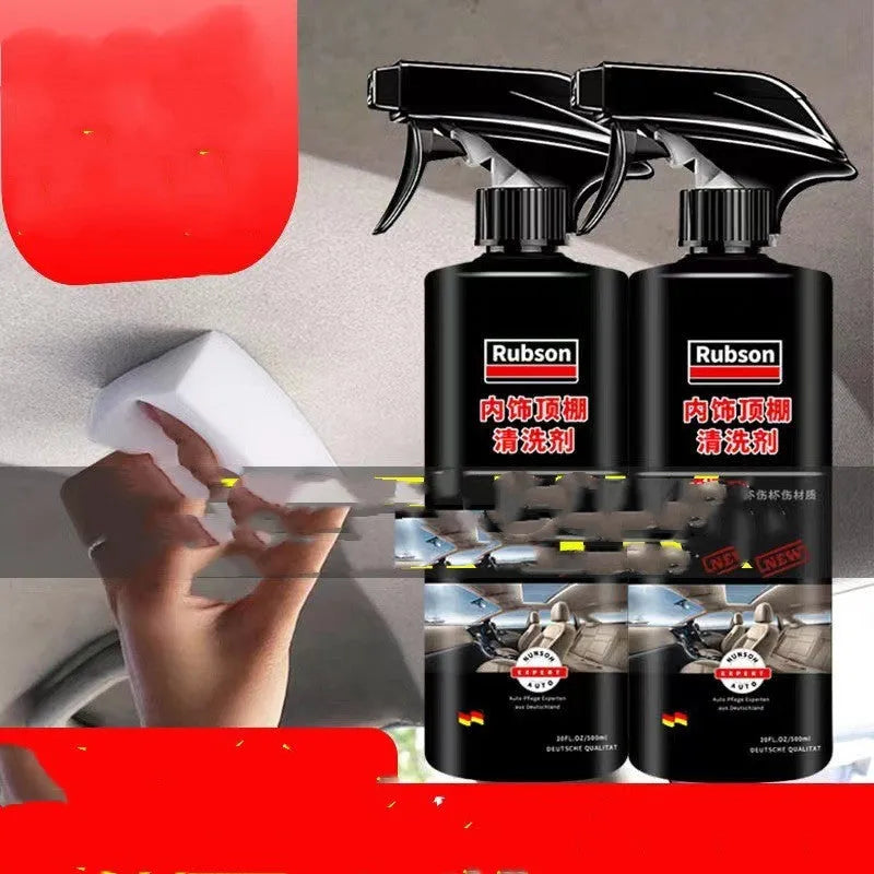 Interior ceiling foam cleaner bottle with herb essence for fabric roof stain removal