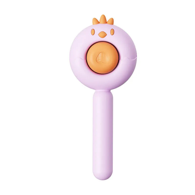 Purple, white or yellow pet grooming brush with stainless steel bristles for cats and dogs