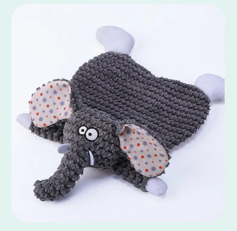Brown velvet pet stuffed toy with sound paper for cats and dogs