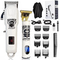 Rechargeable hair clipper with stainless steel cutter heads and USB charging port