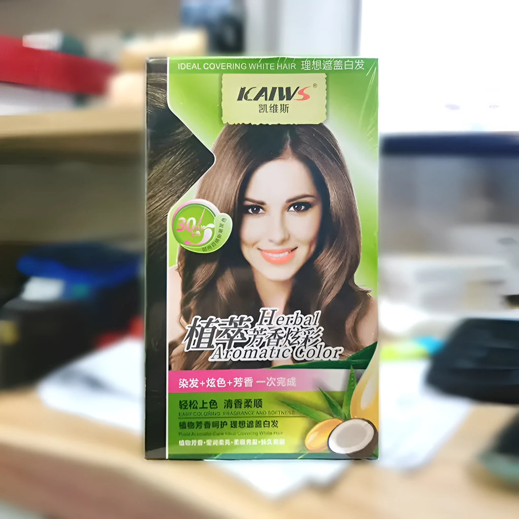 Plant aromatic hair colour cream twin pack in semi-permanent formula with soft lustre finish