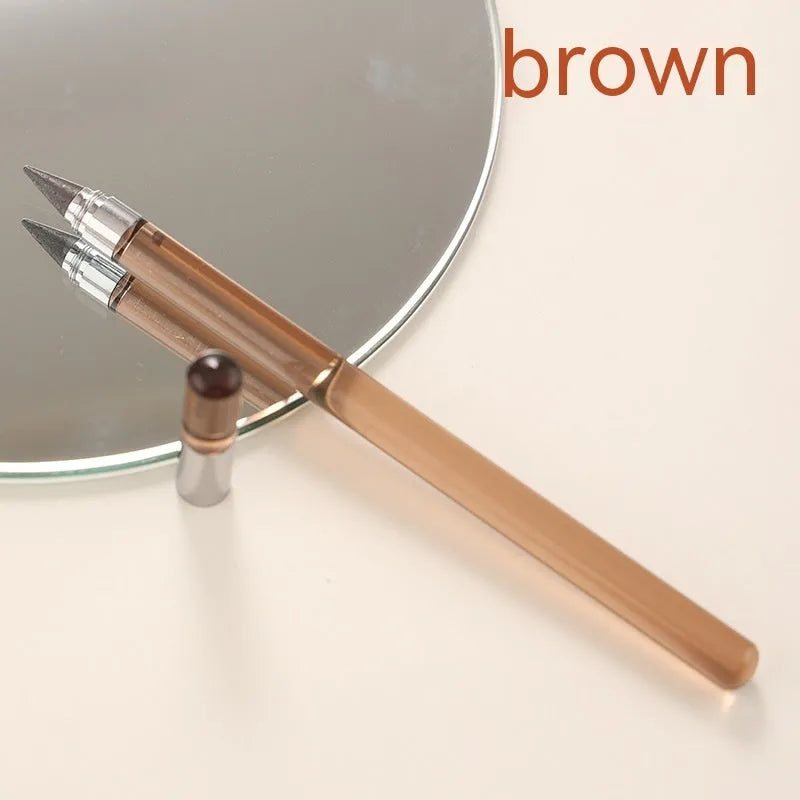Transparent acrylic eternal pencil with alloy writing tip and plastic housing