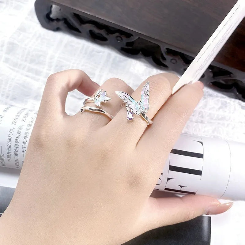 Adjustable copper insect ring with dripping oil colour finish in an irregular design.