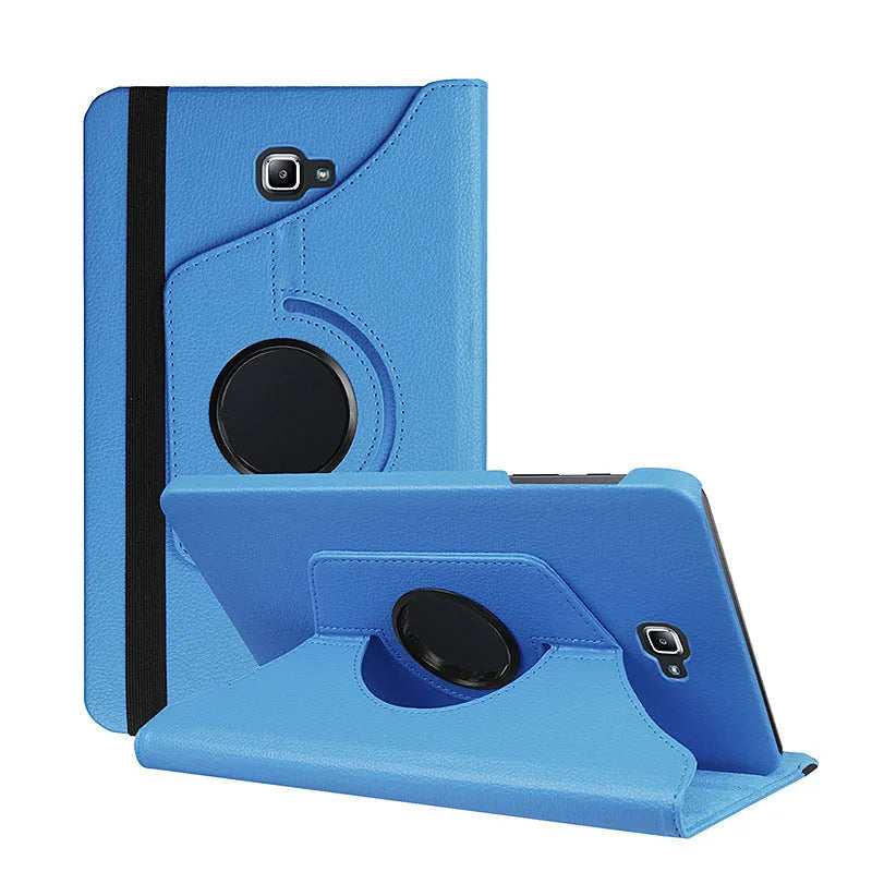 iPad rotating litchi grain leather protective case in clamshell design with multiple colour options