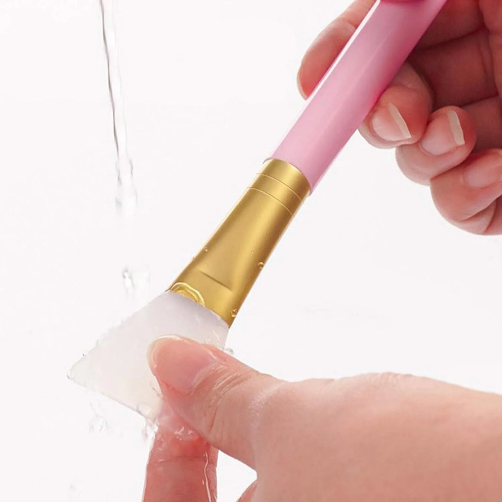 Reusable silicone spatula applicator for face and body masks in multiple colours