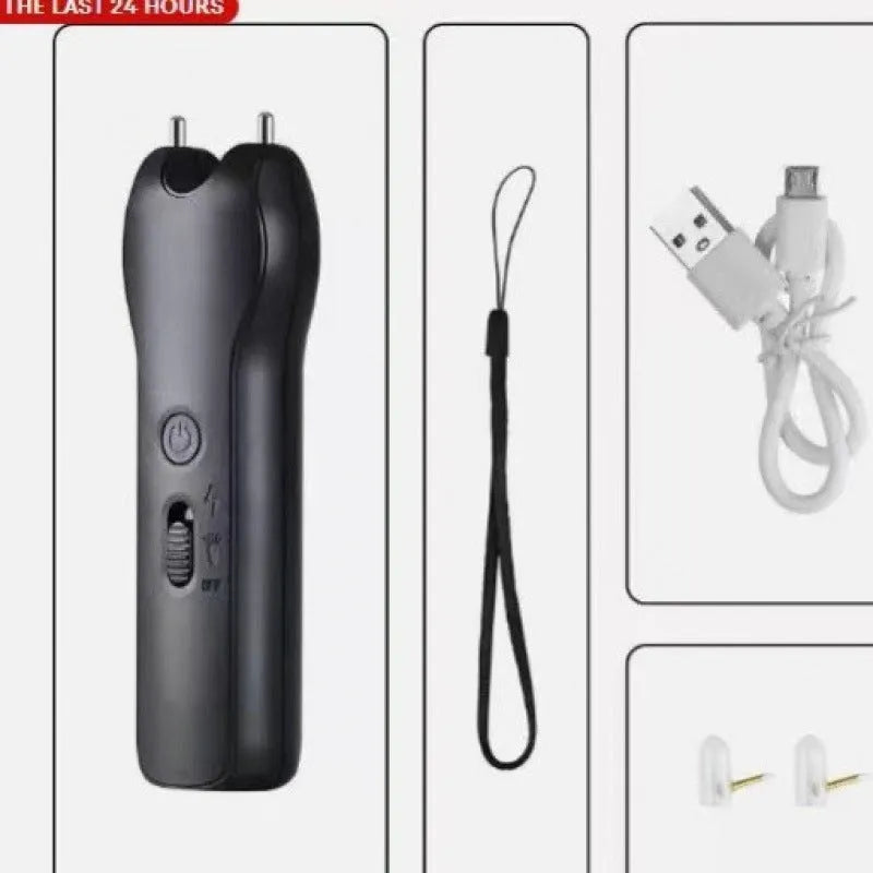 Black handheld livestock driving device 0.49kg 180x125x65mm for pigs cattle sheep dogs