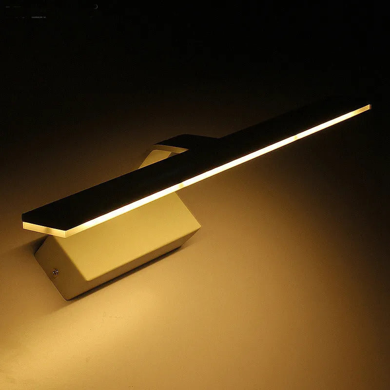 White LED mirror headlight for bathroom with three colour options and multiple size variants