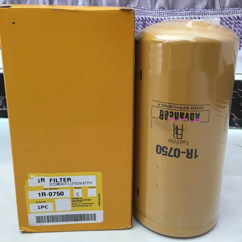 1R-0750 specification fuel filter element with filter paper construction for oil impurity removal