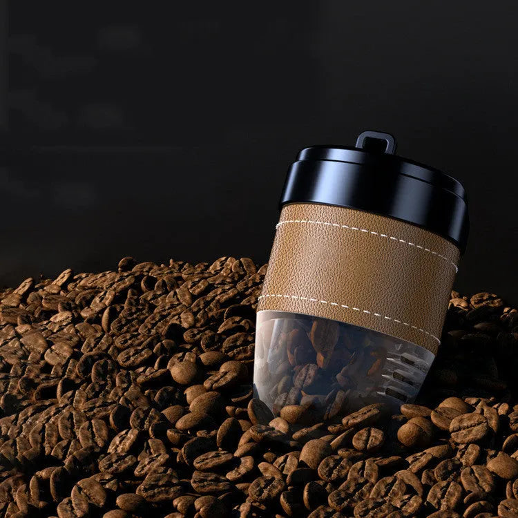 Coffee cup shaped car air freshener in plastic with coffee beans fragrance and multiple colour options