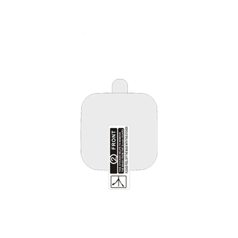 Amazfit Bip S smartwatch with clear TPU hydrogel screen protector showing anti-scratch protection
