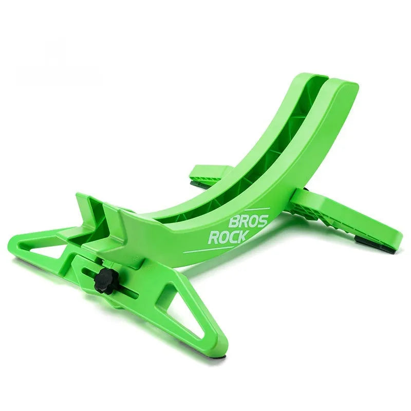 Black and green ABS plastic bicycle parking rack holder for wall mounting