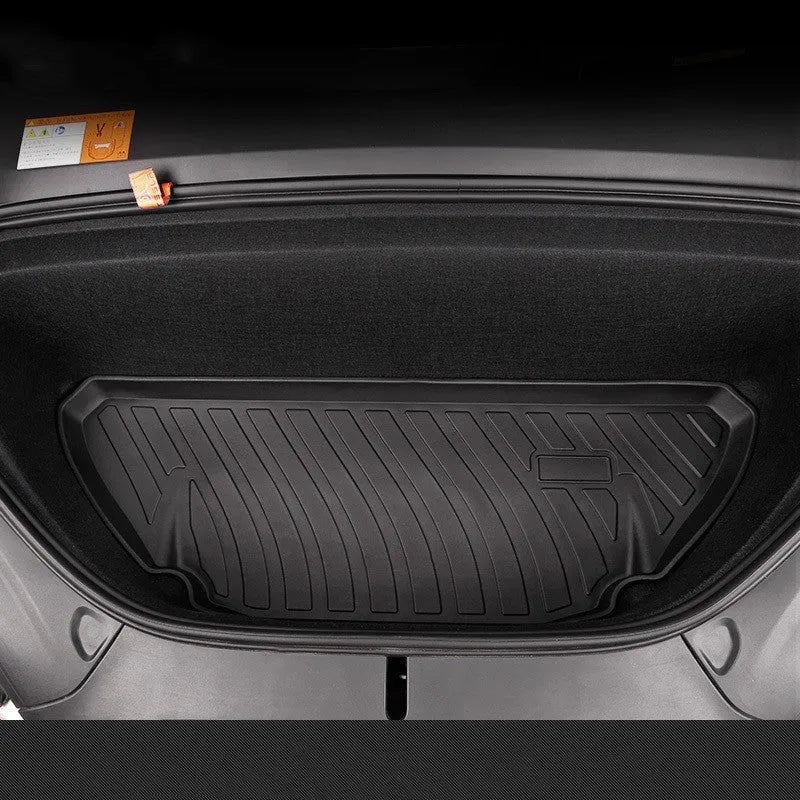 Rubber floor mats for Tesla cars with integrated TPE footrest