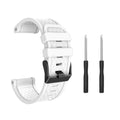 Jiaming 26mm wide silicone sports watch strap shown in black, one of eight available colours