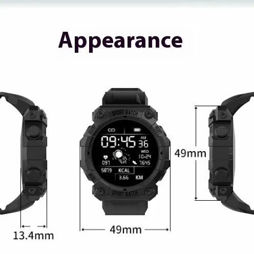 Spaceman Round FD68S Smart Bracelet 144 Large Colour Screen Ladies Fitness Tracker Touch Operation TFT Screen Smart Reminder Pink Red Green Black