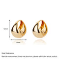Women's stainless steel geometric earrings with square and circle shapes, electroplated Korean style, one pair