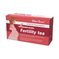 Fertility tea box with 3x30 bag packaging showing 90 individual tea bags for reproductive wellness support