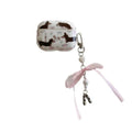 Floral sausage dog AirPods case cover in TPU soft shell with cartoon animal thermal transfer print