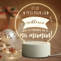 Modern LED night light with acrylic shade on ABS base, USB-powered with warm white glow
