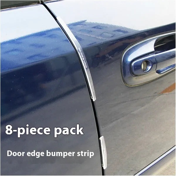 White plastic car door edge protection strips for preventing scratches and dents