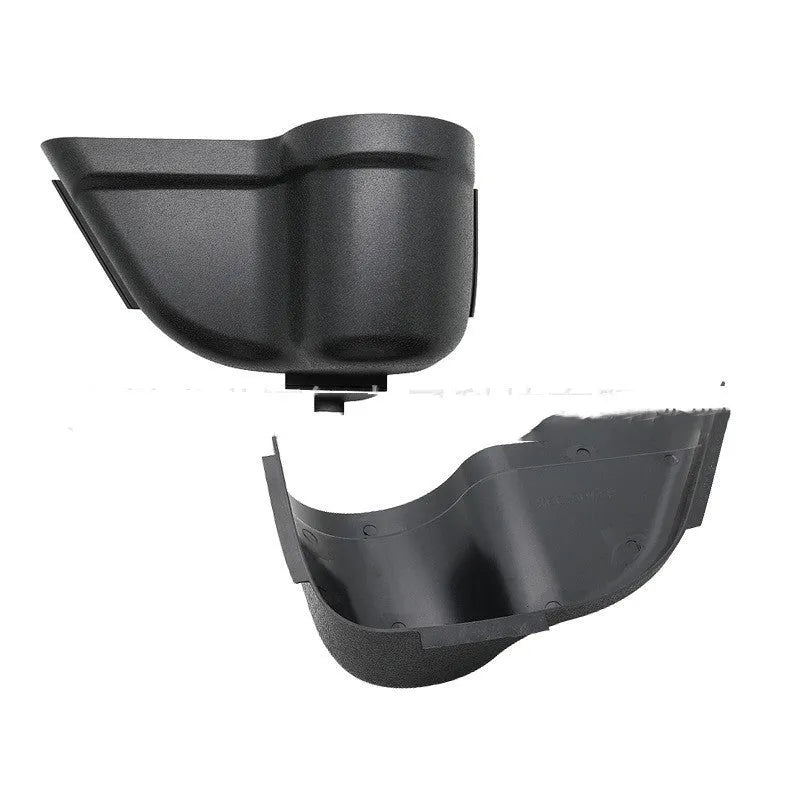 Black ABS door storage organiser for Jeep Wrangler JK and JL models mounted on vehicle interior door panel.