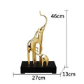 European style elephant decorative craft figurine in resin with gold, silver, or painted finish options